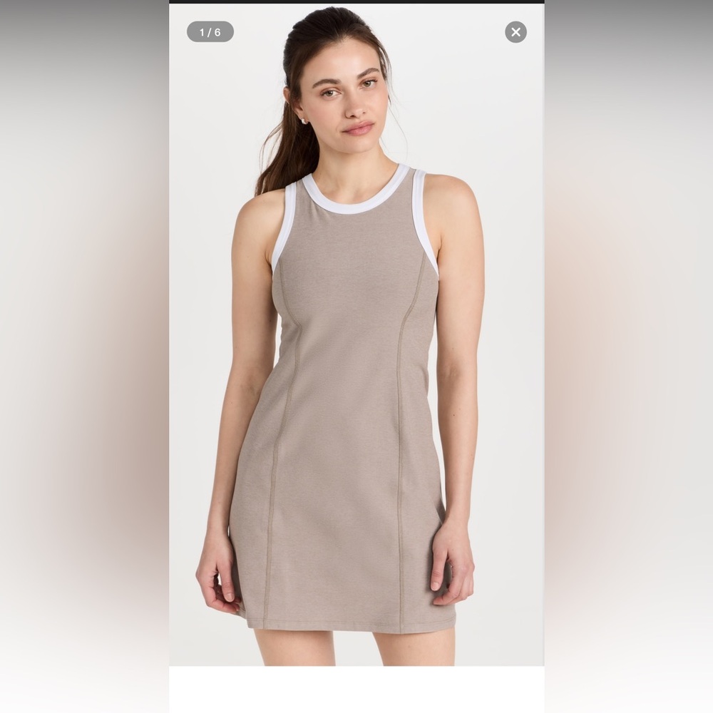 Beyond Yoga Tan and White Tank Top